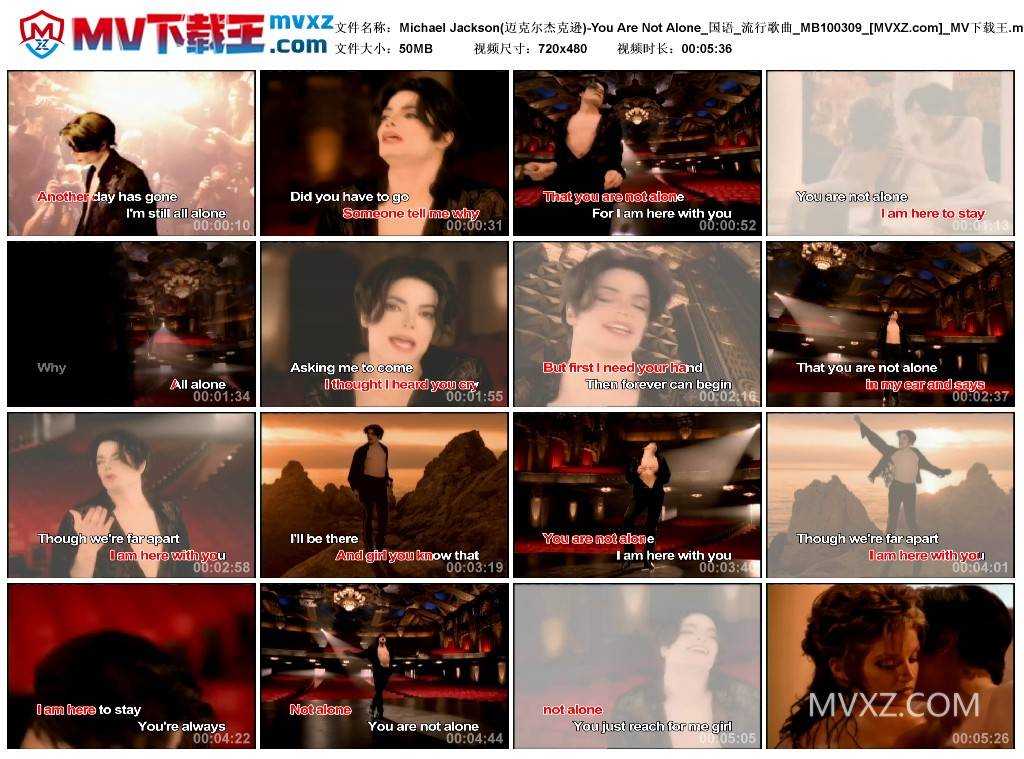 Michael Jackson(迈克尔杰克逊)-You Are Not Alone_国语_流行歌曲_MB100309